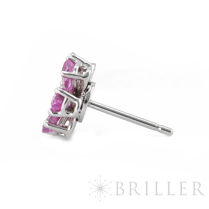 HARRY WINSTON ハリー・ウィンストン フォーゲットミーノット ピンクサファイア イヤスタッズ ピアス プラチナ ピンクサファイア ダイヤモンド EAPSP1MFLRFMN 3