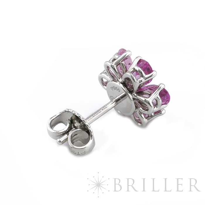 HARRY WINSTON ハリー・ウィンストン フォーゲットミーノット ピンクサファイア イヤスタッズ ピアス プラチナ ピンクサファイア ダイヤモンド EAPSP1MFLRFMN 5