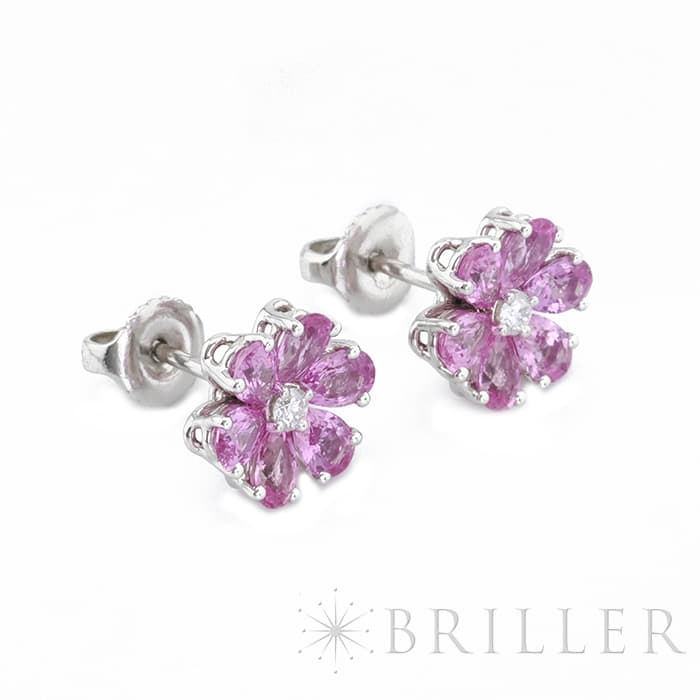 HARRY WINSTON ハリー・ウィンストン フォーゲットミーノット ピンクサファイア イヤスタッズ ピアス プラチナ ピンクサファイア ダイヤモンド EAPSP1MFLRFMN 8