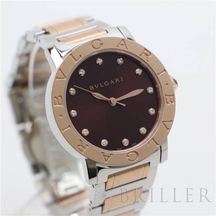 BVLGARI ブルガリ ブルガリ・ブルガリ ブラウン 12Pダイヤ BBL33C11SPG/12 3