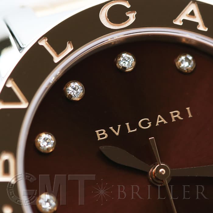 BVLGARI ブルガリ ブルガリ・ブルガリ ブラウン 12Pダイヤ BBL33C11SPG/12 5