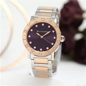BVLGARI ブルガリ ブルガリ・ブルガリ オートマティック 33mm パープル SS/PG BBL33C7SPG/12