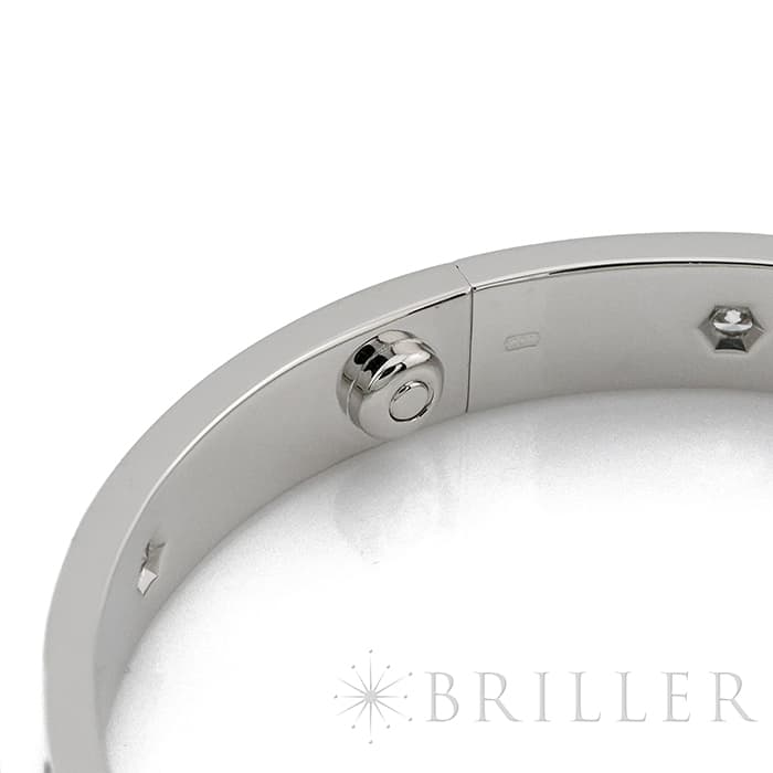 CARTIER カルティエ ラブ ブレスレット クラシックモデル ホワイトゴールド  6ダイヤモンド 17号 10