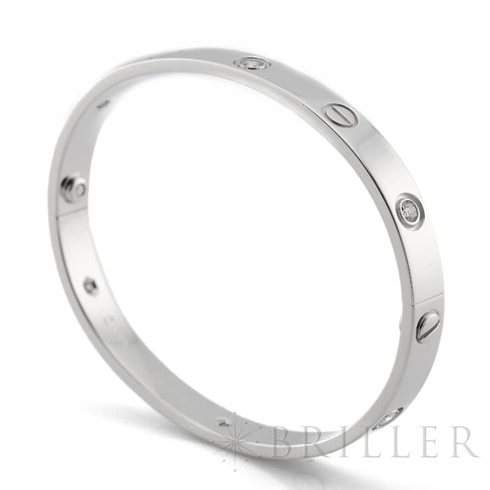 CARTIER カルティエ ラブ ブレスレット クラシックモデル ホワイトゴールド  6ダイヤモンド 17号 11