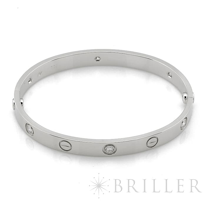 CARTIER カルティエ ラブ ブレスレット クラシックモデル ホワイトゴールド  6ダイヤモンド 17号 1