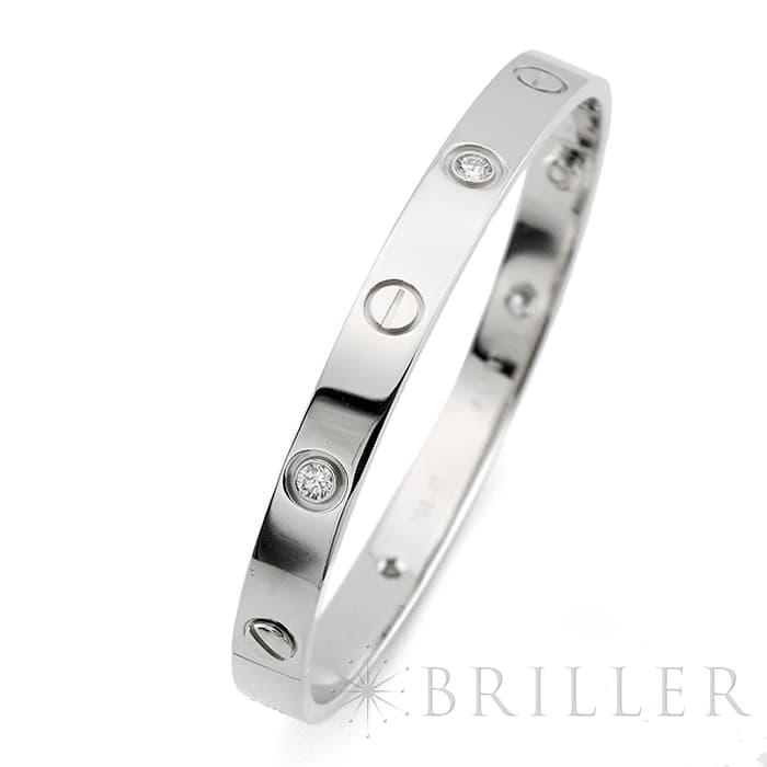 CARTIER カルティエ ラブ ブレスレット クラシックモデル ホワイトゴールド  6ダイヤモンド 17号 3
