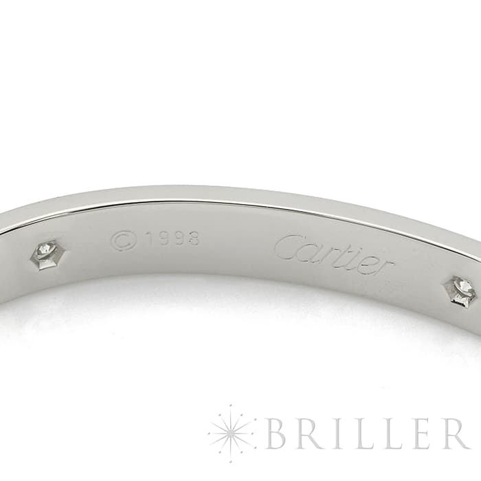 CARTIER カルティエ ラブ ブレスレット クラシックモデル ホワイトゴールド  6ダイヤモンド 17号 7