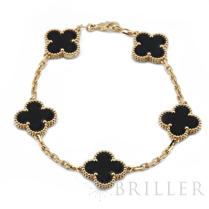 Van Cleef & Arpels ヴァン クリーフ&アーペル ヴィンテージ アルハンブラ ブレスレット 5モチーフ イエローゴールド オニキス VCARA41300 メイン