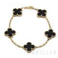 Van Cleef & Arpels ヴァン クリーフ&アーペル ヴィンテージ アルハンブラ ブレスレット 5モチーフ イエローゴールド オニキス VCARA41300 メイン
