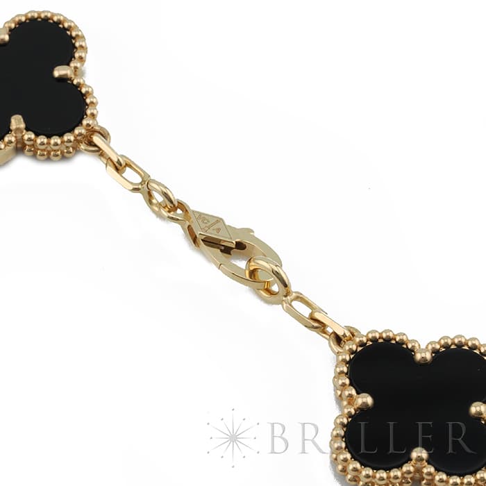 Van Cleef & Arpels ヴァン クリーフ&アーペル ヴィンテージ アルハンブラ ブレスレット 5モチーフ イエローゴールド オニキス VCARA41300 9