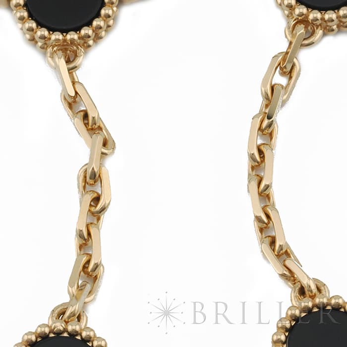 Van Cleef & Arpels ヴァン クリーフ&アーペル ヴィンテージ アルハンブラ ブレスレット 5モチーフ イエローゴールド オニキス VCARA41300 11