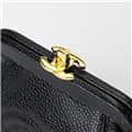 CHANEL シャネル その他 がま口ポーチ キャビアスキン ブラック 4