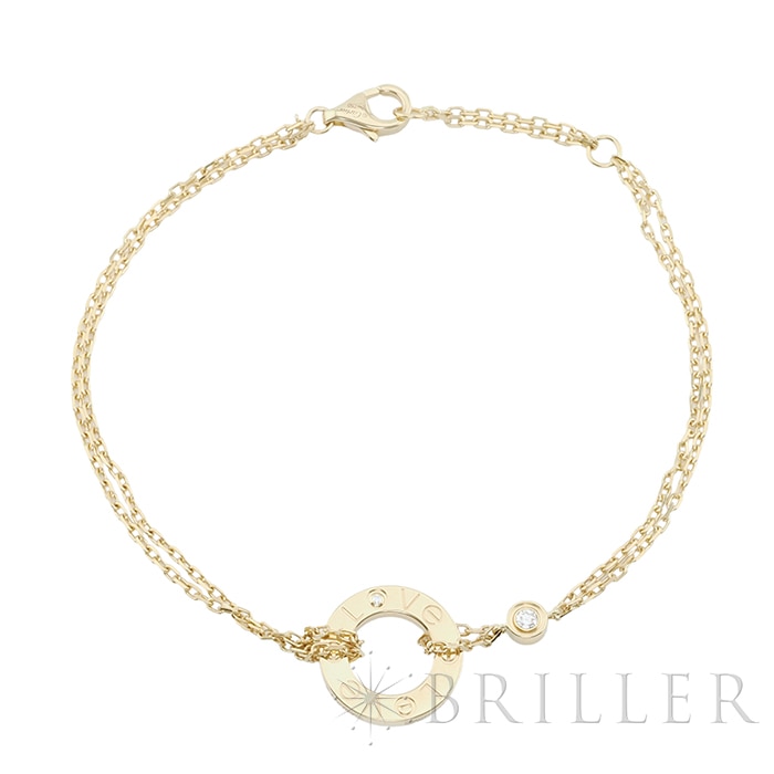 CARTIER カルティエ ラブ ブレスレット チェーン ダイヤモンド 2石 イエローゴールド CRB6038300 メイン