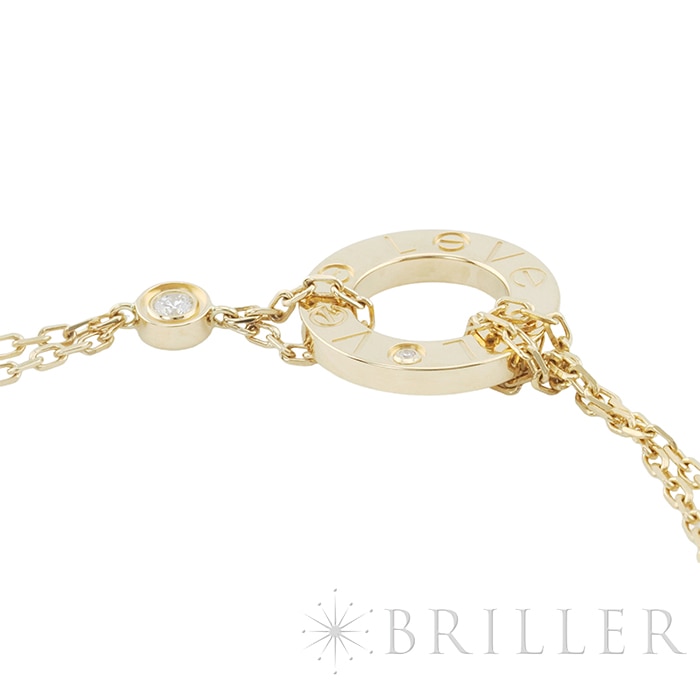 CARTIER カルティエ ラブ ブレスレット チェーン ダイヤモンド 2石 イエローゴールド CRB6038300 5
