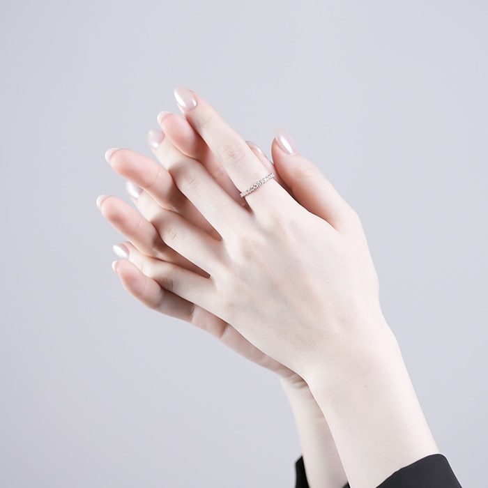 Van Cleef & Arpels ヴァン クリーフ&アーペル フェリシテ エタニティ リング 2.1mm ローズゴールド ダイヤモンド 12号 VCARP7RH00 14