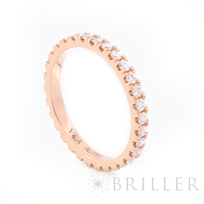 Van Cleef & Arpels ヴァン クリーフ&アーペル フェリシテ エタニティ リング 2.1mm ローズゴールド ダイヤモンド 12号 VCARP7RH00 4