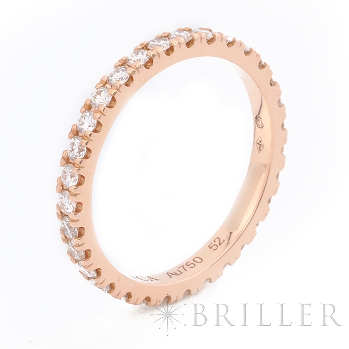 Van Cleef & Arpels ヴァン クリーフ&アーペル フェリシテ エタニティ リング 2.1mm ローズゴールド ダイヤモンド 12号 VCARP7RH00 7