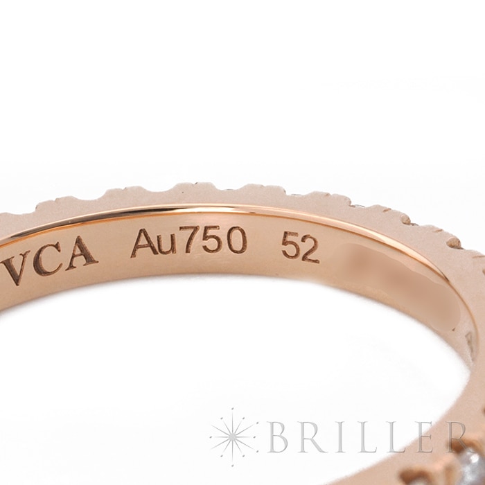 Van Cleef & Arpels ヴァン クリーフ&アーペル フェリシテ エタニティ リング 2.1mm ローズゴールド ダイヤモンド 12号 VCARP7RH00 8