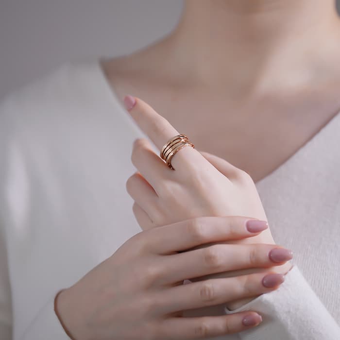 BVLGARI ブルガリ ビーゼロ1 ピンクゴールド 335935 14号 13