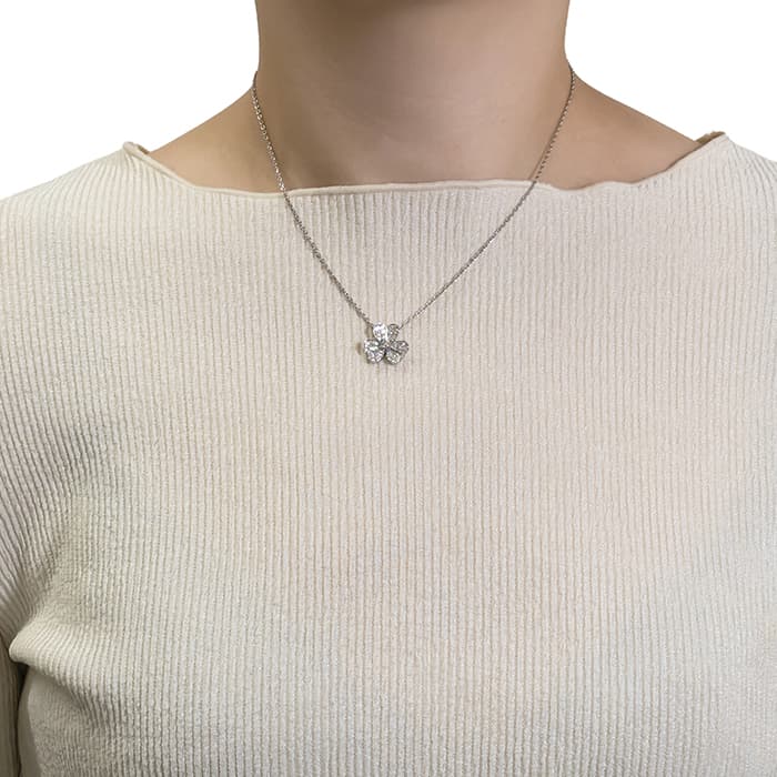 Van Cleef & Arpels ヴァン クリーフ&アーペル フリヴォル ペンダント ネックレス スモールモデル ホワイトゴールド ダイヤモンド VCARD31800 14