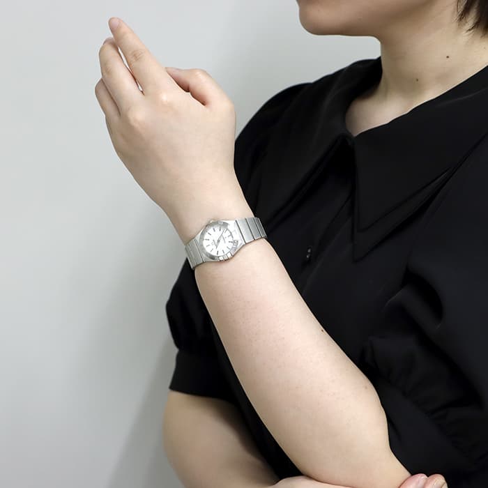 OMEGA オメガ コンステレーション クォーツ 27MM 123.10.27.60.05.001 ホワイトシェル 29