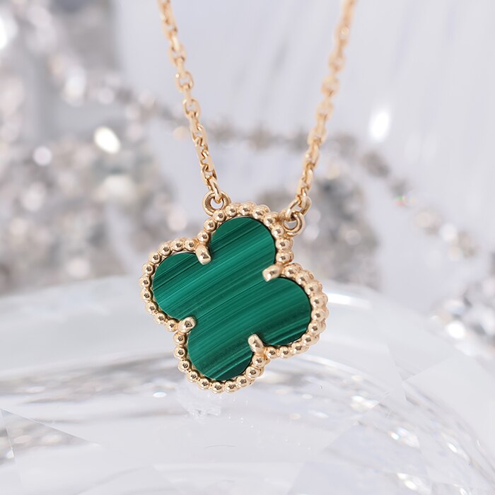 Van Cleef & Arpels ヴァン クリーフ&アーペル アルハンブラ ヴィンテージ アルハンブラ ペンダント ネックレス イエローゴールド マラカイト VCARO9VA00 2