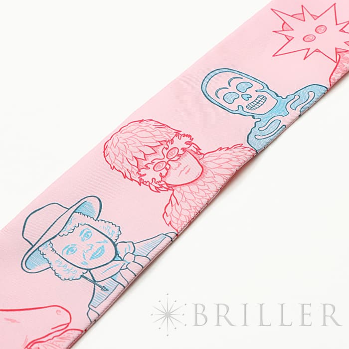 HERMES エルメス ツイリー ツイリー シルク ドレスコード ピンク 9