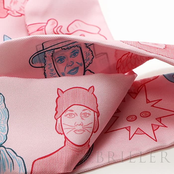 HERMES エルメス ツイリー ツイリー シルク ドレスコード ピンク 10