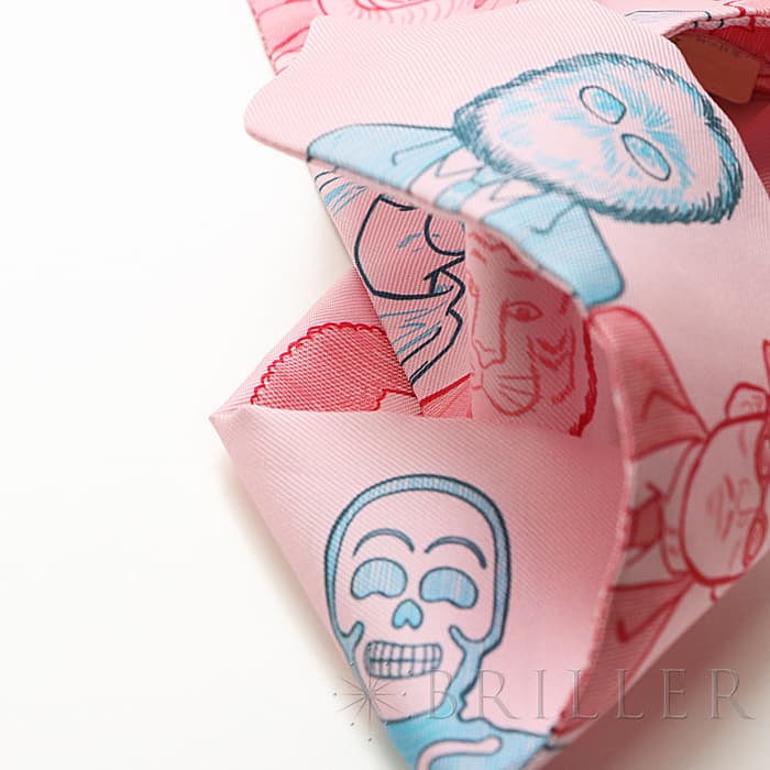 HERMES エルメス ツイリー ツイリー シルク ドレスコード ピンク 14