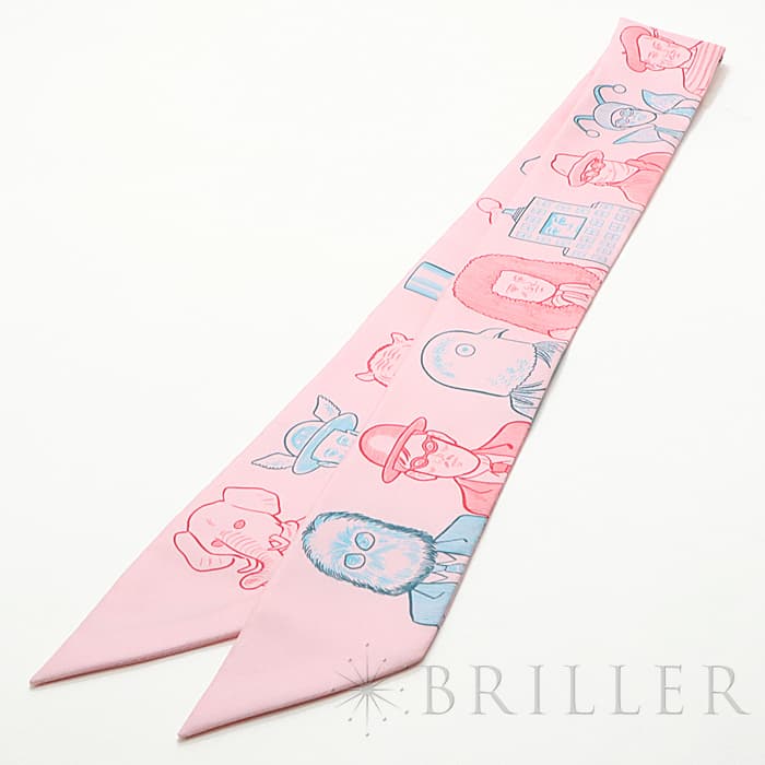 HERMES エルメス ツイリー ツイリー シルク ドレスコード ピンク 15