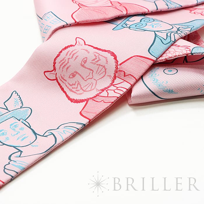 HERMES エルメス ツイリー ツイリー シルク ドレスコード ピンク 21