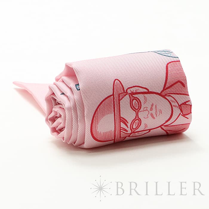 HERMES エルメス ツイリー ツイリー シルク ドレスコード ピンク 22