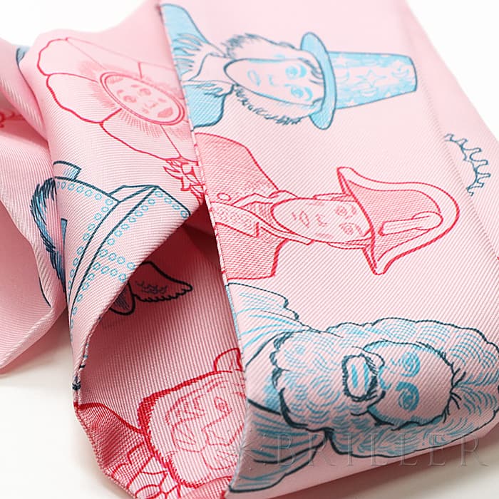 HERMES エルメス ツイリー ツイリー シルク ドレスコード ピンク 5