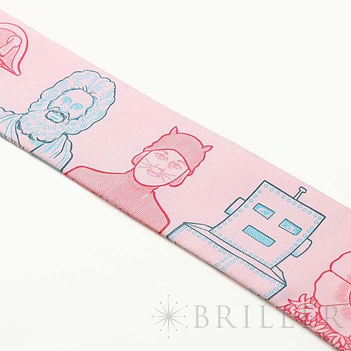 HERMES エルメス ツイリー ツイリー シルク ドレスコード ピンク 8