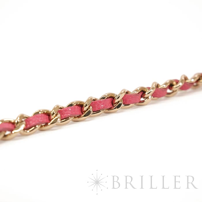 CHANEL シャネル マトラッセ チェーン フォン ホルダー キャビアスキン レザー ピンク ゴールド金具 90240354 6