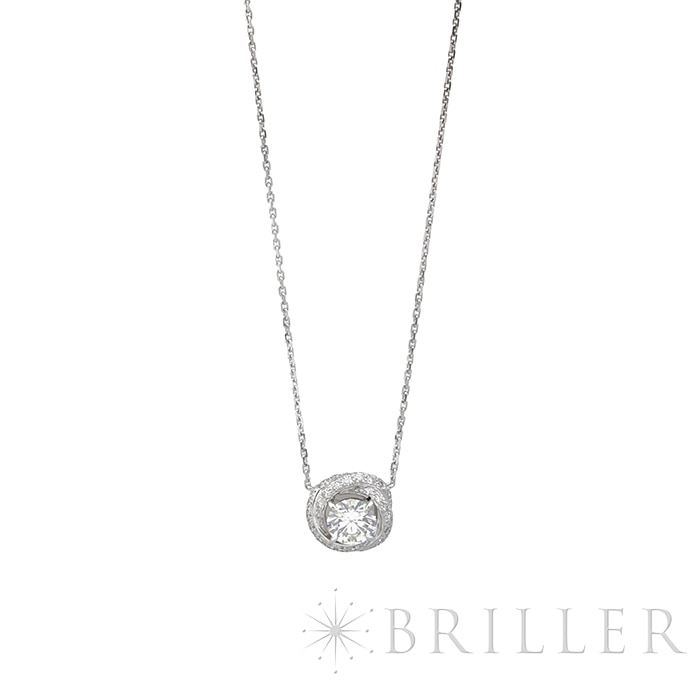 CARTIER カルティエ トリニティ ルバン ネックレス 0.72Ct ダイヤモンド ホワイトゴールド メイン