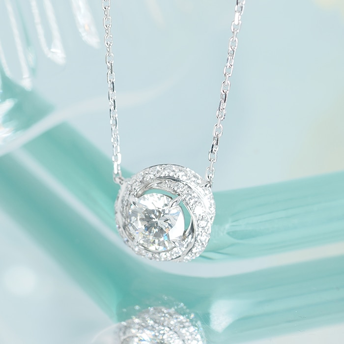 CARTIER カルティエ トリニティ ルバン ネックレス 0.72Ct ダイヤモンド ホワイトゴールド 2