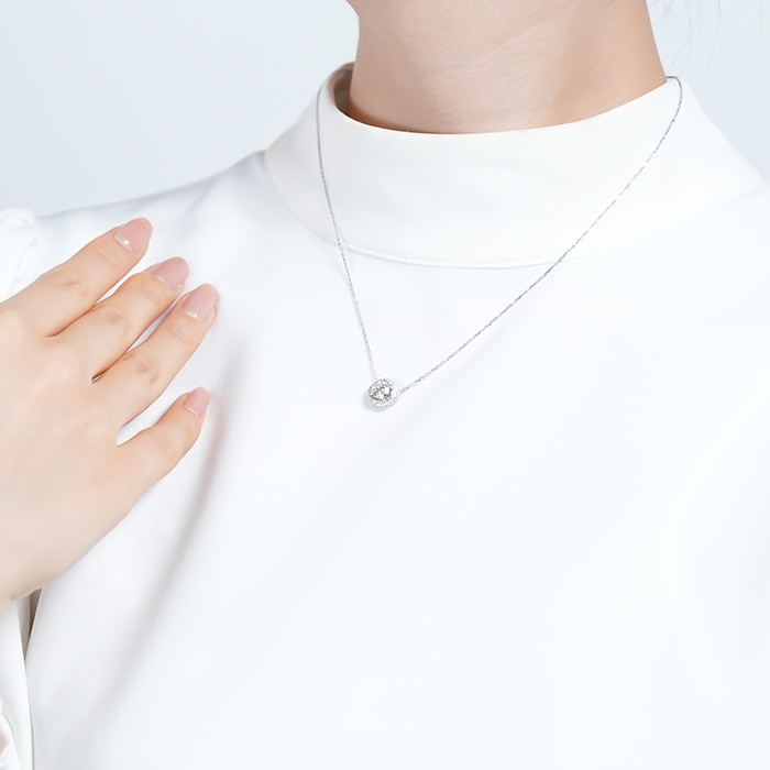 CARTIER カルティエ トリニティ ルバン ネックレス 0.72Ct ダイヤモンド ホワイトゴールド 14