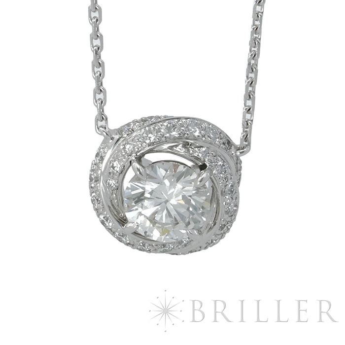 CARTIER カルティエ トリニティ ルバン ネックレス 0.72Ct ダイヤモンド ホワイトゴールド 3