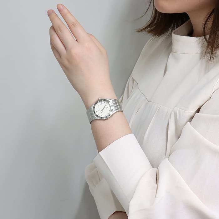 ショップに ROTARY/展示品特価/レディース腕時計/シルバー色の通販