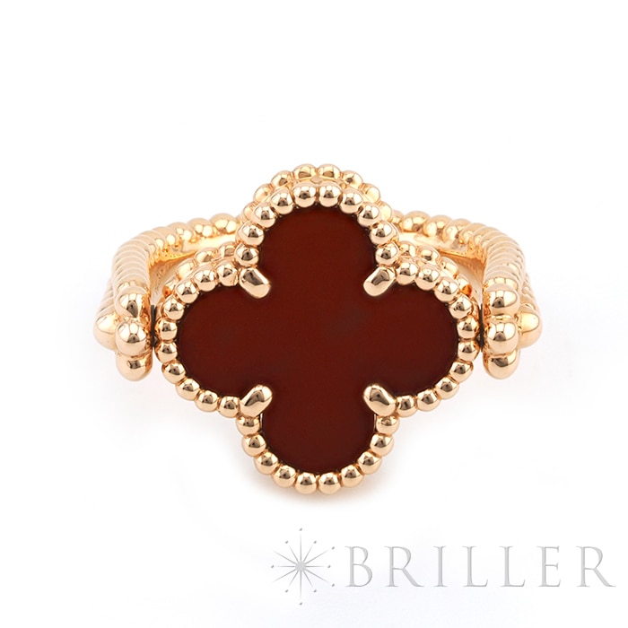 Van Cleef & Arpels ヴァン クリーフ&アーペル アルハンブラ ヴィンテージアルハンブラ リバーシブル リング ローズゴールド カーネリアン 8号 VCARP7U500 メイン