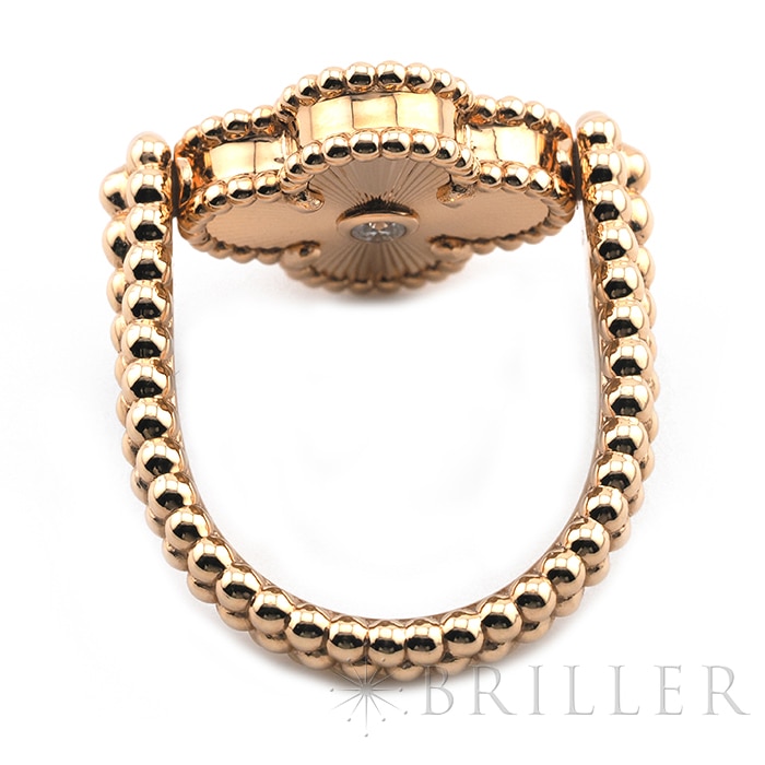 Van Cleef & Arpels ヴァン クリーフ&アーペル アルハンブラ ヴィンテージアルハンブラ リバーシブル リング ローズゴールド カーネリアン 8号 VCARP7U500 9