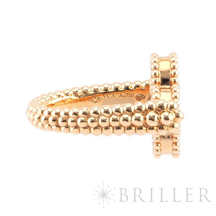 Van Cleef & Arpels ヴァン クリーフ&アーペル アルハンブラ ヴィンテージアルハンブラ リバーシブル リング ローズゴールド カーネリアン 8号 VCARP7U500 10