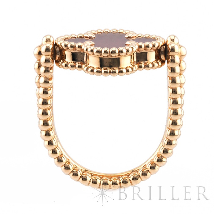Van Cleef & Arpels ヴァン クリーフ&アーペル アルハンブラ ヴィンテージアルハンブラ リバーシブル リング ローズゴールド カーネリアン 8号 VCARP7U500 4
