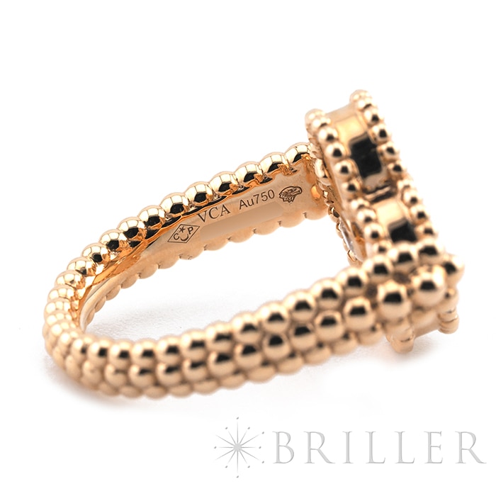 Van Cleef & Arpels ヴァン クリーフ&アーペル アルハンブラ ヴィンテージアルハンブラ リバーシブル リング ローズゴールド カーネリアン 8号 VCARP7U500 5