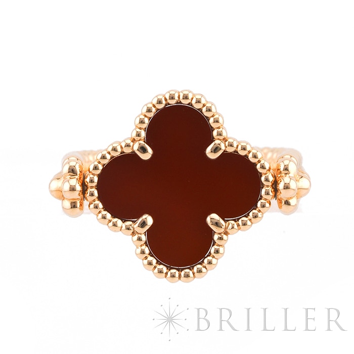 Van Cleef & Arpels ヴァン クリーフ&アーペル アルハンブラ ヴィンテージアルハンブラ リバーシブル リング ローズゴールド カーネリアン 8号 VCARP7U500 6