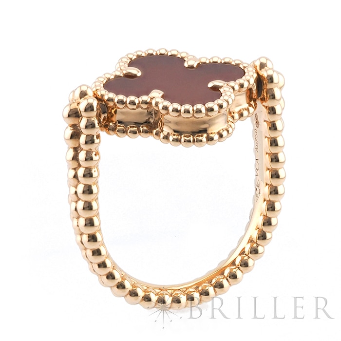 Van Cleef & Arpels ヴァン クリーフ&アーペル アルハンブラ ヴィンテージアルハンブラ リバーシブル リング ローズゴールド カーネリアン 8号 VCARP7U500 8
