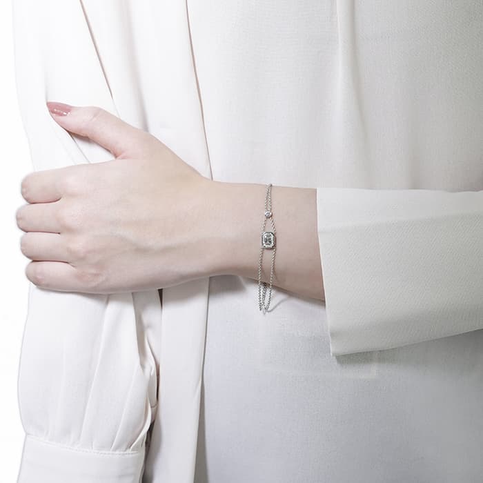 HARRY WINSTON ハリー・ウィンストン HWロゴ ブレスレット ホワイトゴールド ダイヤモンド BRDWDRDLHWL 14