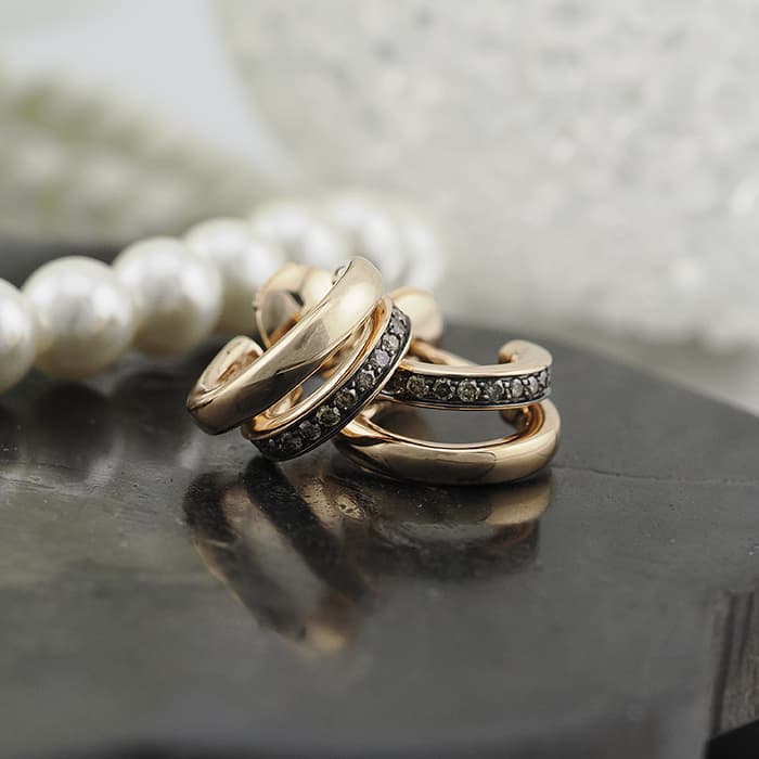 POMELLATO ポメラート ポメラート トゥギャザー イヤリング ピアス ローズゴールド ブラウンダイヤモンド POB8111_O7000_DBR00 TOGETHER 2