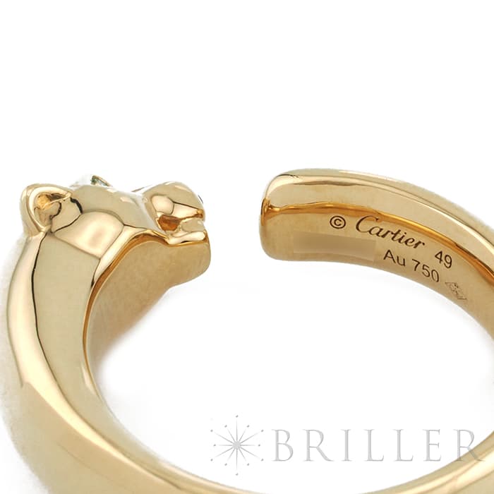 CARTIER カルティエ パンテール ドゥ カルティエ リング イエローゴールド オニキス ツァボライトガーネット 9号 B4230100 11